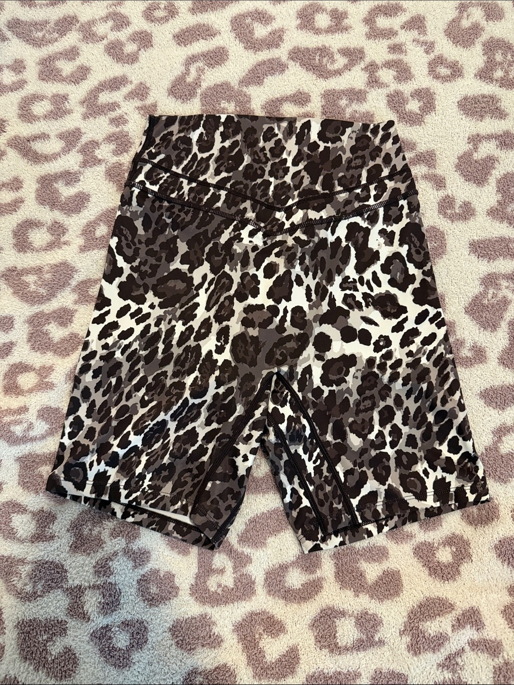 Vitality High-Rise Leopard Print Bike Shorts - Brown/Black